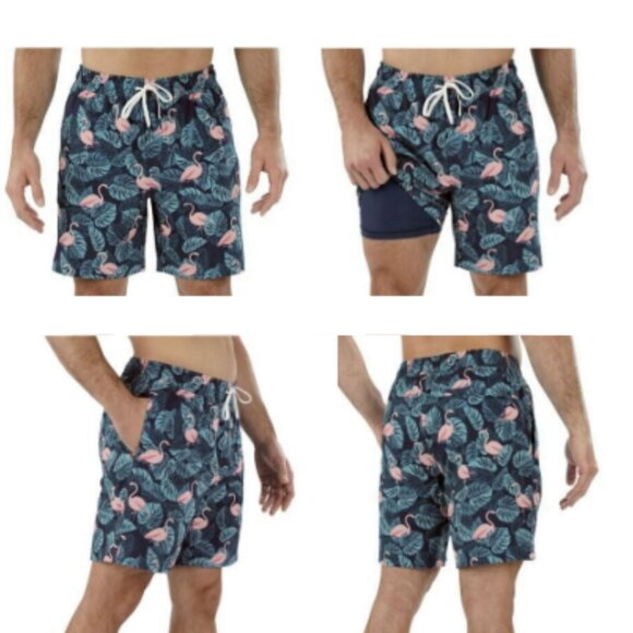 Resort Wear Mens Swim Trunk Shorts Flamingo Size XXL NWT - Picture 1 of 5